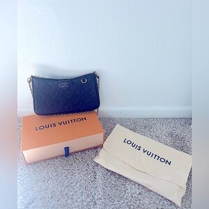 Louis Vuitton Easy Pouch On Strap - Black Monogram Empreinte Leather